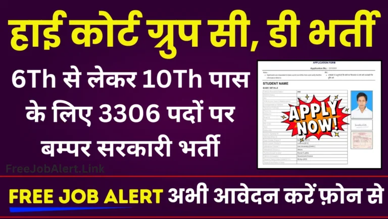 Allahabad High Court Vacancy 2024 दसवीं पास के लिए हाईकोर्ट में निकली 3306 पदों पर सरकारी भर्ती आवेदन शुरू