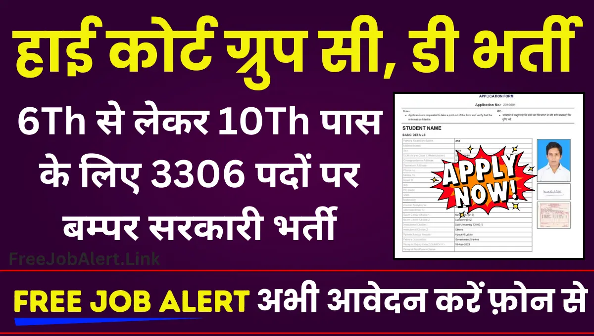 Allahabad High Court Vacancy 2024: दसवीं पास के लिए हाईकोर्ट में निकली 3306 पदों पर सरकारी भर्ती आवेदन शुरू