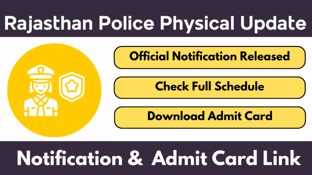 Rajasthan Police Physical Update 2025