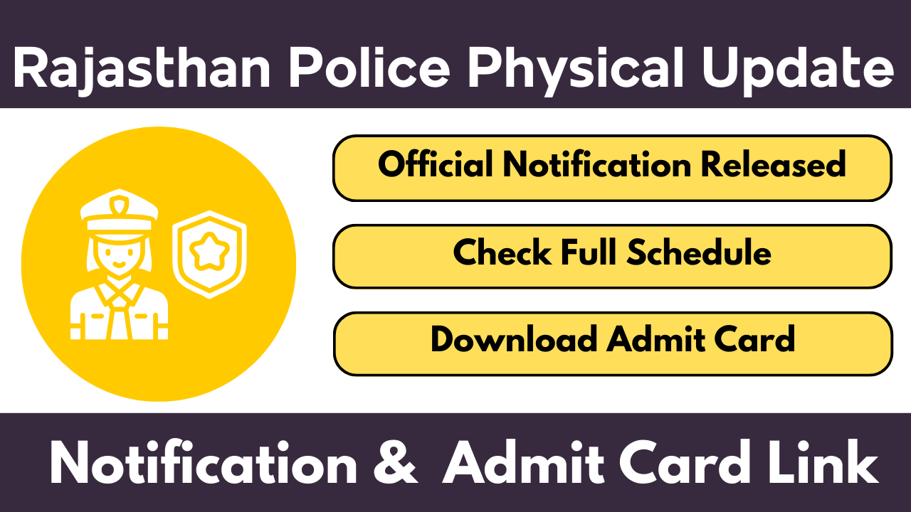 Rajasthan Police Physical Update 2025